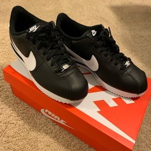 Black and white Nike Cortez